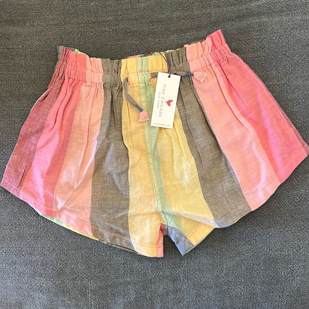 Pink Chicken Girls Theodore Short Multi Stripe